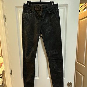 MM Denim skinny jeans size 31 black with gray abstract pattern